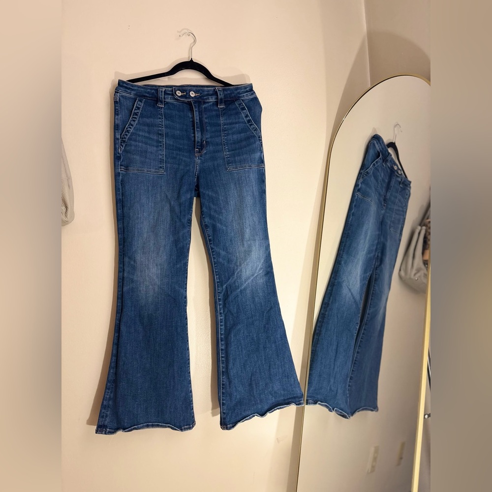 American Eagle Outfitters Classic Blue Flare Jeans